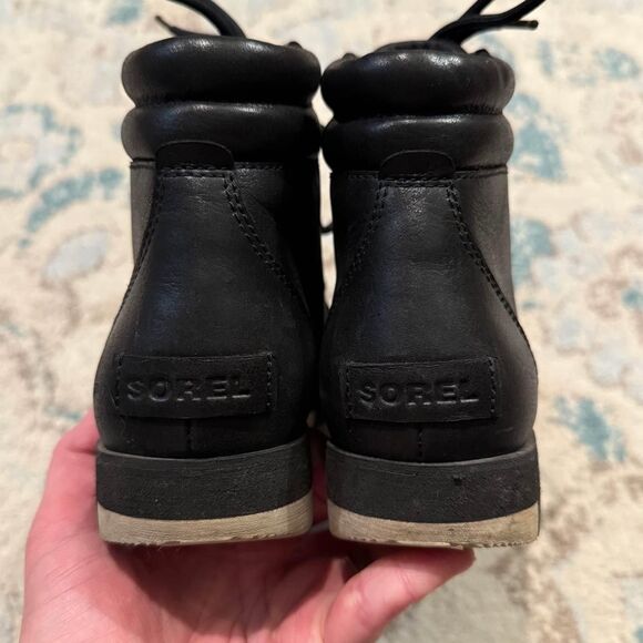 Sorel Harlow Waterproof Leather Lace-up Ankle Booties Size 8 - Picture 5 of 9